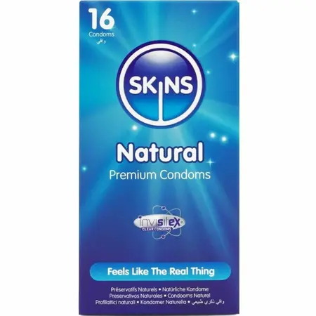 Skins Natural Premium kondomi od lateksa 16 komada, ultra tanki sa mirisom vanile