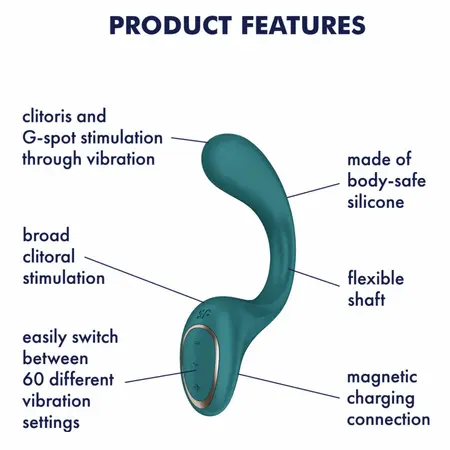 Satisfyer G for Goddess 2 rabbit vibrator u prefinjenoj tamnozelenoj boji sa dva motora
