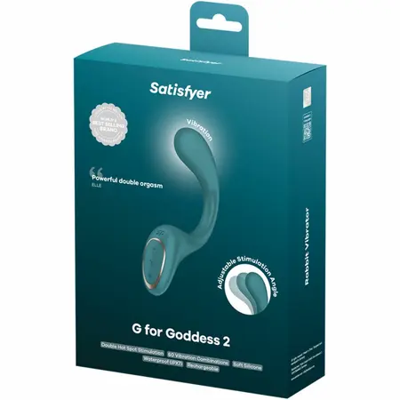 Satisfyer G for Goddess 2 rabbit vibrator u prefinjenoj tamnozelenoj boji sa dva motora