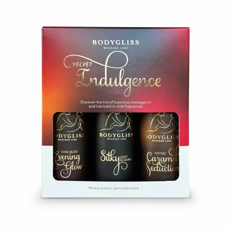 BodyGliss Travel Edition Velvet Indulgence set lubrikanata 3x30ml