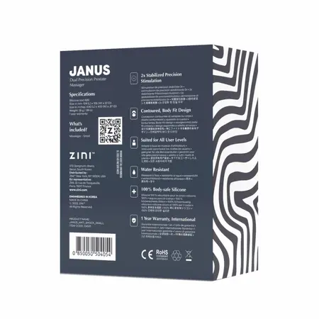 ZINI Janus Anti Shock S Black - Dual Anatomic Massager, Water Resistant