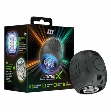 Blush Novelties Dome X automatski vibrirajući masturbator u crnoj boji sa 10 modova vibracije i USB punjenjem