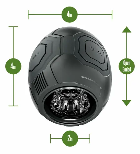 Blush Novelties Dome X automatski vibrirajući masturbator u crnoj boji sa 10 modova vibracije i USB punjenjem
