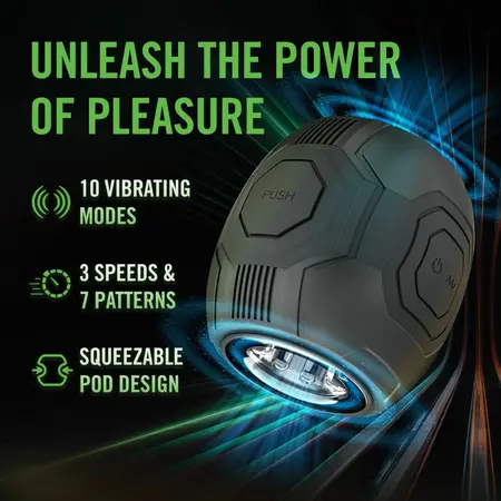 Blush Novelties Dome X automatski vibrirajući masturbator u crnoj boji sa 10 modova vibracije i USB punjenjem