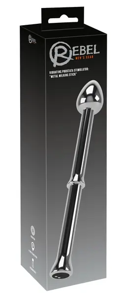 Rebel Metal Milking Stick, punjivi sistem za prostatu, srebrni, 26.5cm