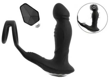 Rebel RC Vibrating Prostate Plug Intimate System with Remote, Black