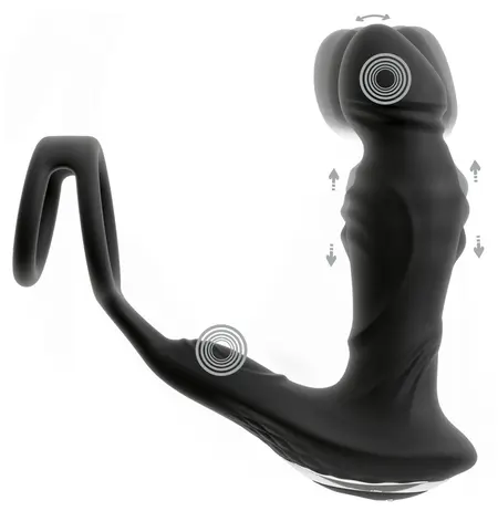 Rebel RC Vibrating Prostate Plug Intimate System with Remote, Black