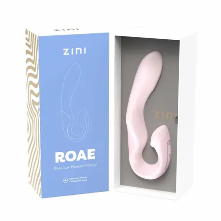 ZINI ROAE Pink precizni vibrator za više zona, 5 brzina, 15 modova vibracije