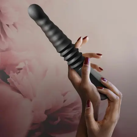 Blush Temptasia Lazarus Black intimni stimulator sa funkcijom pokreta, 28.5 cm, silikon
