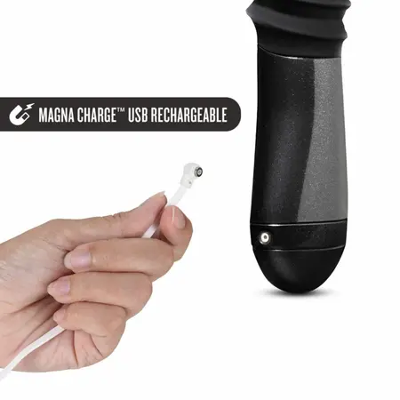 Blush Temptasia Lazarus Black intimni stimulator sa funkcijom pokreta, 28.5 cm, silikon
