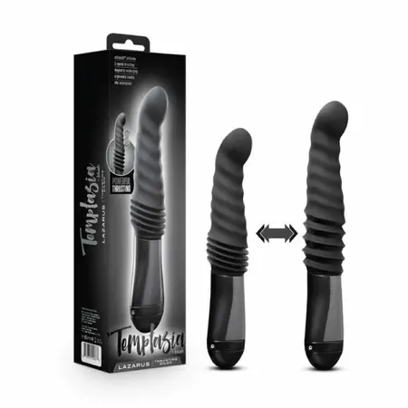 Blush Temptasia Lazarus Black intimni stimulator sa funkcijom pokreta, 28.5 cm, silikon