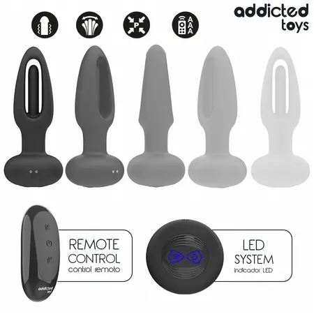 Addicted Toys vibrirajući analni čep sa daljinskim upravljačem i oscilirajućim silikonskim vrhom 130mm