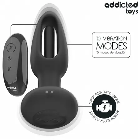 Addicted Toys vibrirajući analni čep sa daljinskim upravljačem i oscilirajućim silikonskim vrhom 130mm