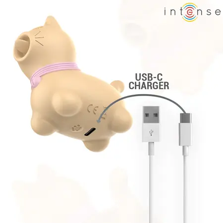 INTENSE Puppy Tongue Rotation intimni masažer žuti USB punjivi