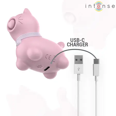 Intense Puppy Point Pink, kompaktni klitorisni stimulator sa tapkajućim efektom, punjiv na USB