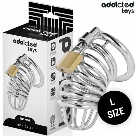 Addicted Toys Locked Iron Cell Metal Restraint Device 5 cm Size L