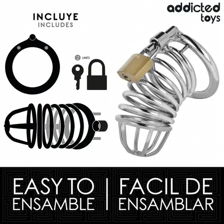 Addicted Toys Locked Iron Cell Metal Restraint Device 5 cm Size L