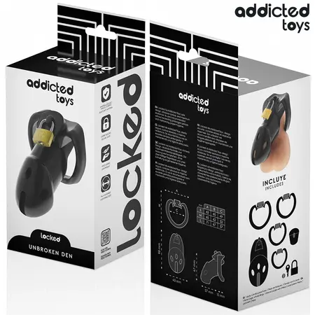 Addicted Toys Locked Unbroken Den kavez za čednost 9.8 cm, podesivi prstenovi