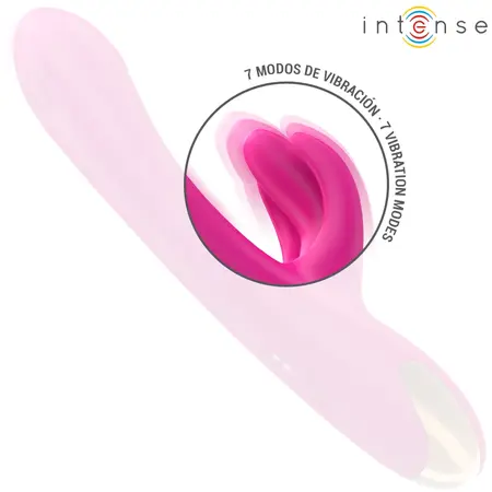 INTENSE Britney vibrator sa 3 motora i dvostrukim delovanjem 23cm roze od medicinskog silikona