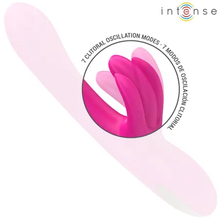 INTENSE Britney vibrator sa 3 motora i dvostrukim delovanjem 23cm roze od medicinskog silikona