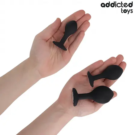 Addicted Toys set silikonskih čepova u 3 veličine sa ukrasnim kristalom na bazi
