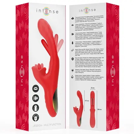 Intense Jessica Red napredni multifunkcionalni vibrator dužine 24.8 cm
