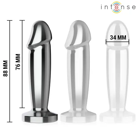 INTENSE S metalni intimni čep sa 10 modova vibracije i daljinskim upravljačem, dužina 10 cm