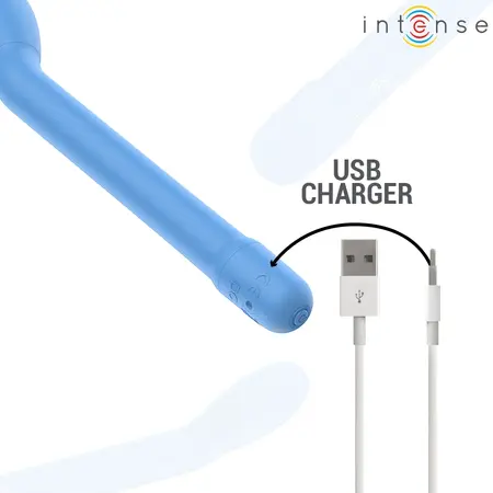 Intense Fun Model G-Spot Blue Vibration System 19cm USB Rechargeable