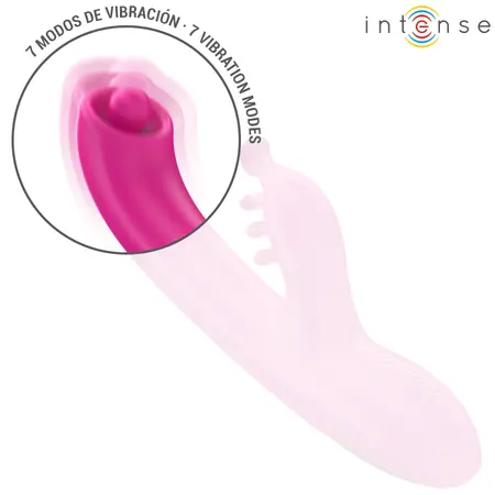 INTENSE Christina Pink vibrator sa dvostrukom stimulacijom 22.5 cm