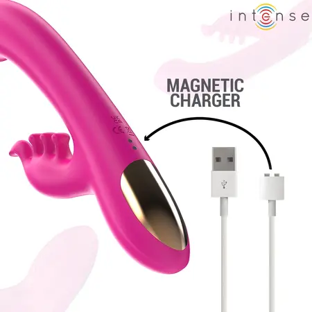 INTENSE Christina Pink vibrator sa dvostrukom stimulacijom 22.5 cm