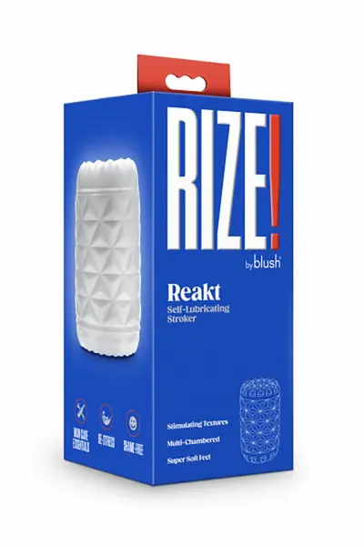 Rize Reakt White Self-Lubricating Pocket Stimulation Device