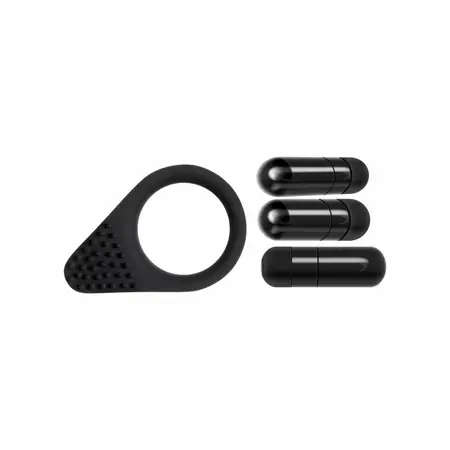 Evolved Black Knight Intimate Ring with Vibrating System Black