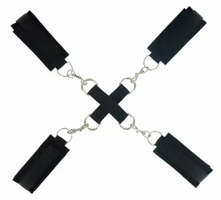 Frisky Stay Put Adjustable Cross Tie Restraint System, Black, Neoprene