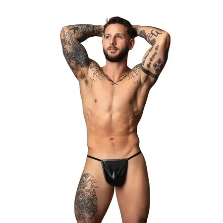 Male Power Liquid Onyx 2.0 Wetlook G string crne univerzalna veličina