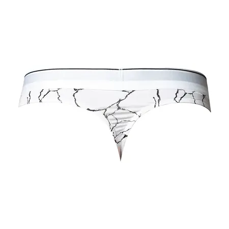 Male Power Soo Cumfy muške tange S/M White Marble od modala