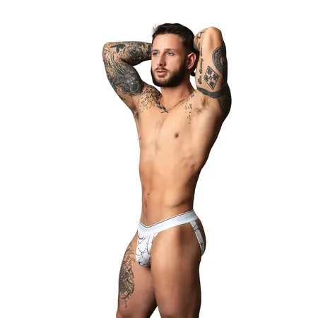 Male Power Soo Cumfy Jock L/XL Marble White, mekana modalna podrška