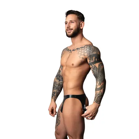 Male Power Liquid Onyx 2.0 Wetlook Jock Brief S/M Crne