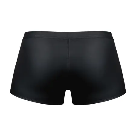 Male Power Snap Off Short L crne mat bokserice sa sistemom kopčanja na drikere