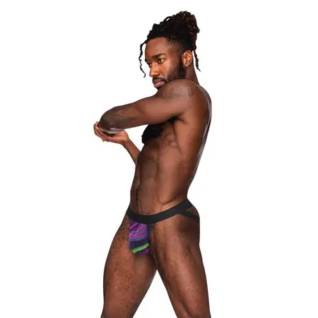 Male Power Espiral Galactica Jockstrap sa crnim prstenom S/M