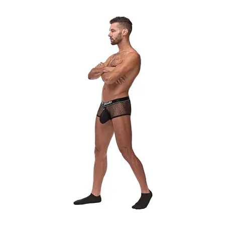 Male Power x Boneyard Mini Duo crne slip gaćice S sa crvenim silikonskim prstenom
