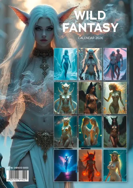ORION Pin up Creatures 2026 Fantasy Art kalendar set A3, 12 strana