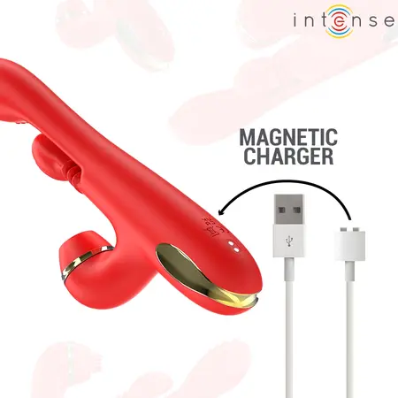 Intense Katy Red Multi-Function Intimate Massager 4 Interchangeable Heads