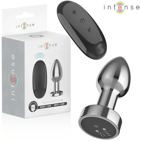 Intense S Metal Plug - 10-Mode Remote Vibrating, Waterproof, Silver