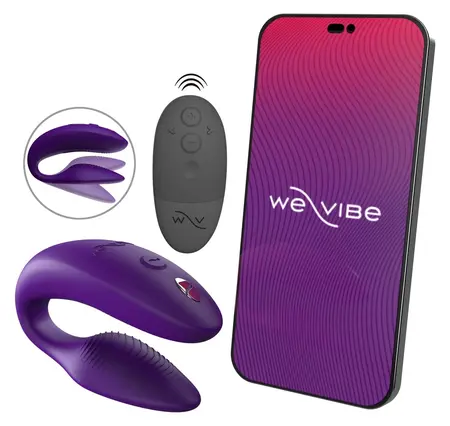 We-Vibe Sync 2 stimulator za parove, ljubičasti, prilagodljiv dizajn
