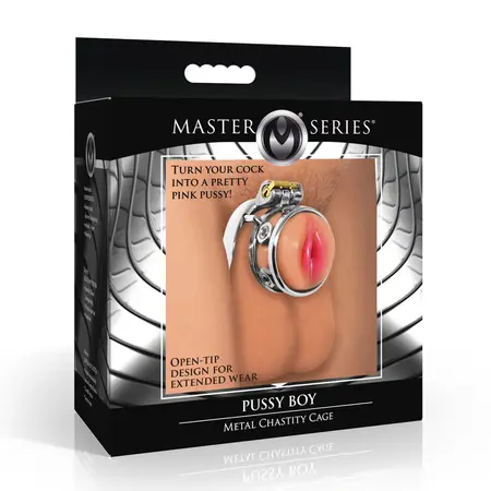 Pussy Boy Metal Safety Cage - Stainless Steel & Silicone System, Adjustable Fit