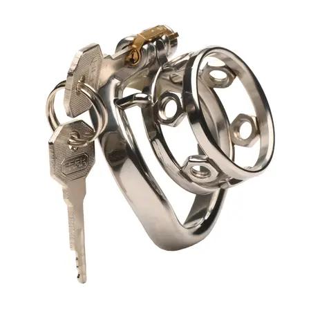 Pussy Boy Metal Safety Cage - Stainless Steel & Silicone System, Adjustable Fit