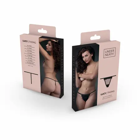 Underneath Lucy Transparent G-string - Lightweight High-Cut Design S/M
