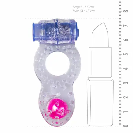 Sway VibeRing Dual Stimulation System Purple - Flexible Silicone Ring