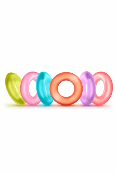 Blush Play With Me King of the Ring set, 6 silikonskih prstenova u različitim bojama