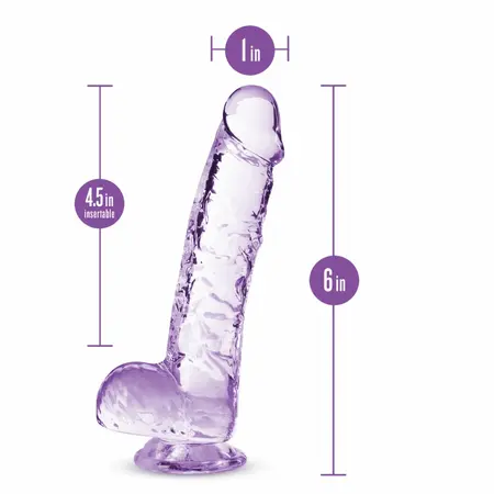 Blush Naturally Yours Amethyst Intimni Oblik 6'' sa Usisnom Čašom TPE